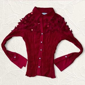 Vintage Kaelyn Max red button up size L